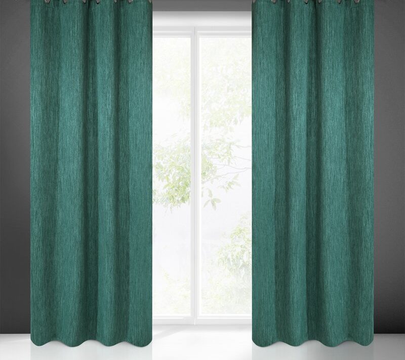 Zasłona gotowa Rossie zielona 140 x 250 cm – zaciemnia pomieszczenie