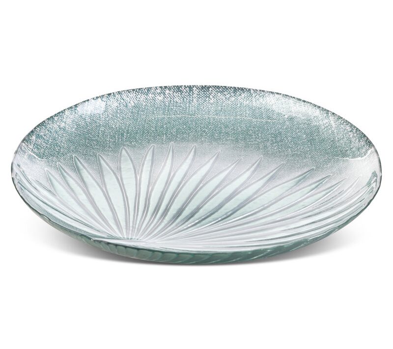 Patera szklana Bena miętowa fi 33 x 4 cm – idealna na stół