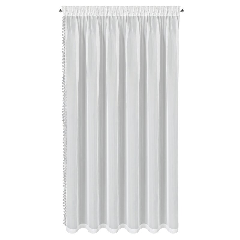 Firana gotowa kremowa 240 x 250 cm – rozświetla wnętrze