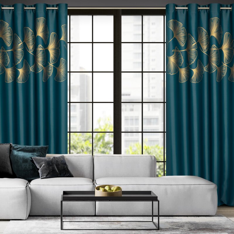 ZASŁONA GOTOWA HARMONY 140 X 250 CM CIEMNOTURKUSOWY