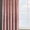 ZASŁONA GOTOWA D91 ROSA NA TAŚMIE 140 X 270 CM CIEMNORÓŻOWY