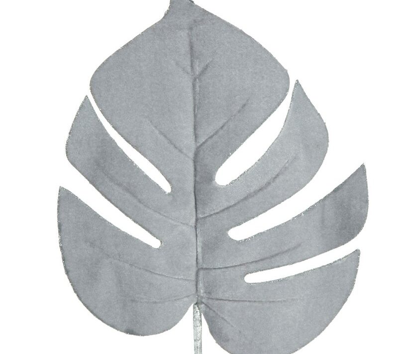 Kwiat świąteczny stalowy 20 x 16 cm – dekoracja z welwetu