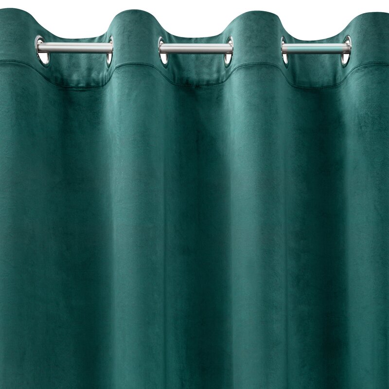Zasłona gotowa turkusowa 140 x 250 cm – zaciemnia pomieszczenie