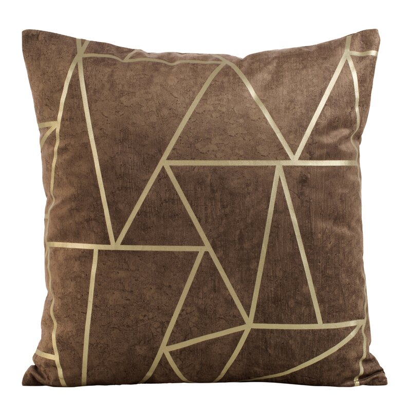 Poszewka Blink ciemnobrązowa 45 x 45 cm – doda blasku wnętrzu