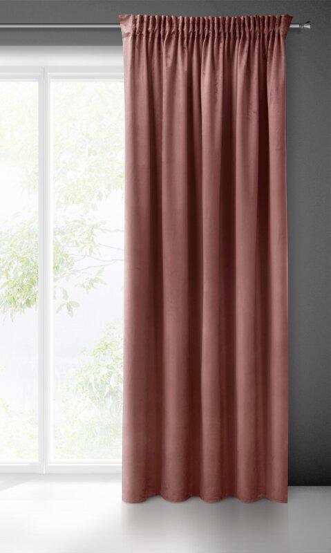 Zasłona gotowa Sibel ciemnoróżowa 140 x 270 cm – zaciemniająca i elegancka