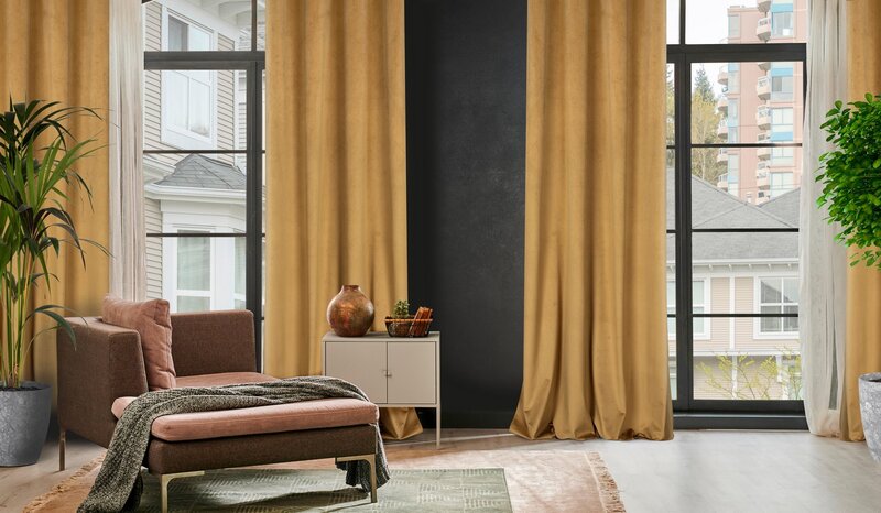 Zasłona gotowa LILI żółta 140 x 250 cm – wprowadza ciepło