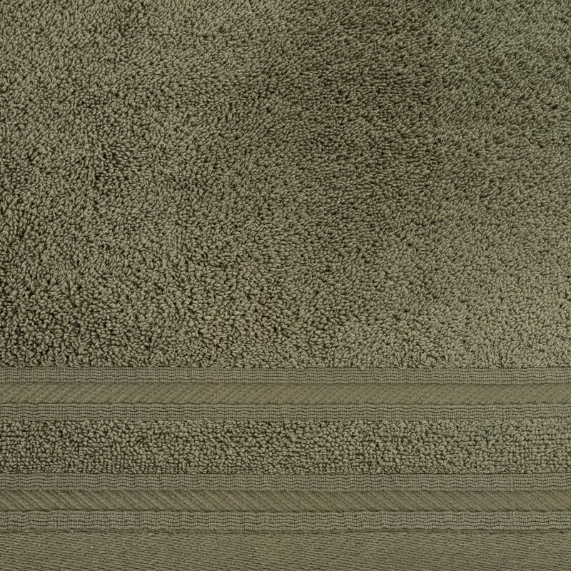 Ręcznik kąpielowy bawełniany KELY zielony oliwkowy 70x140 cm – miękki i chłonny