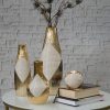 Wazon ceramiczny Rakel beżowy 12 x 23 cm – na suszone kwiaty