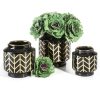 Wazon ceramiczny EMERA1 czarny fi 12 x 13 cm – na suszone kwiaty
