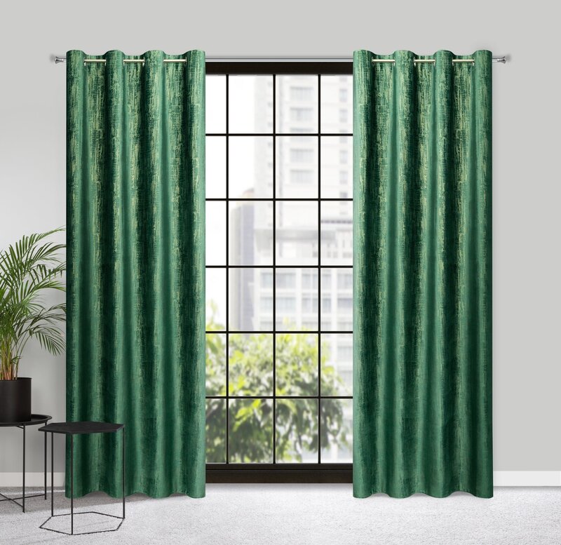 Zasłona gotowa Marsala zielona 140 x 250 cm – zaciemnia pomieszczenie