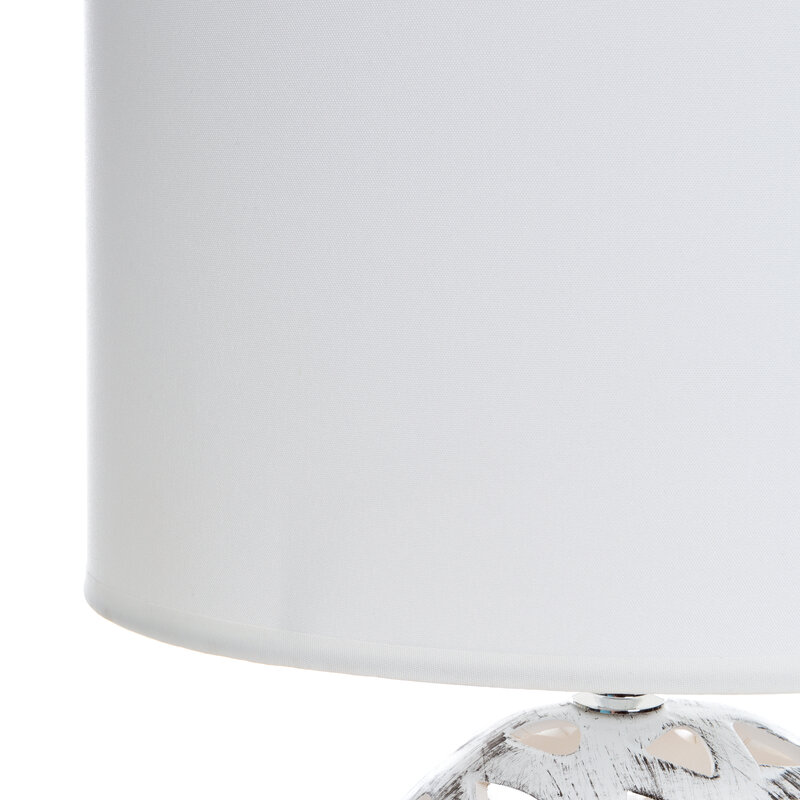 Lampa stołowa Dakota biała O 25 x 40 cm – subtelne światło w salonie