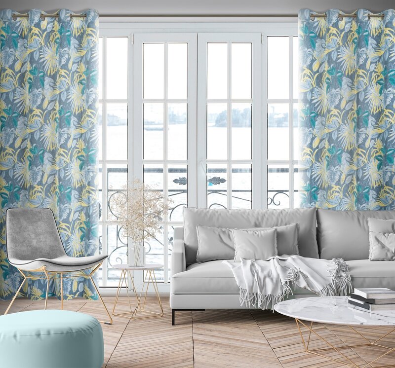 Zasłona gotowa Lena turkusowa 140 x 250 cm – wprowadza świeżość