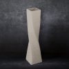 Wazon ceramiczny Riso kremowy 12 X 12 X 50 cm – o skręconym kształcie