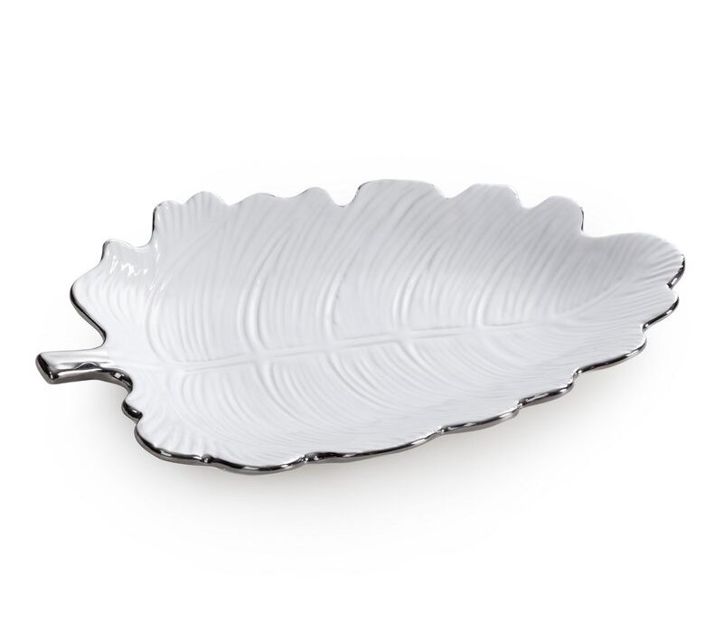 Patera ceramiczna Alma biała 26 X 18 X 4 CM – na ozdoby i biżuterię