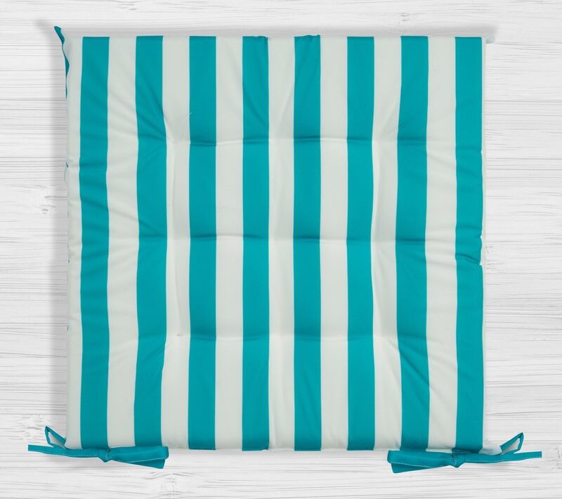 Siedzisko tarasowe w paski niebieskie 40x40x5 cm – umili relaks