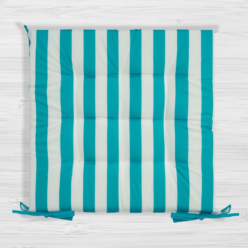 Siedzisko tarasowe w paski niebieskie 40x40x5 cm – umili relaks