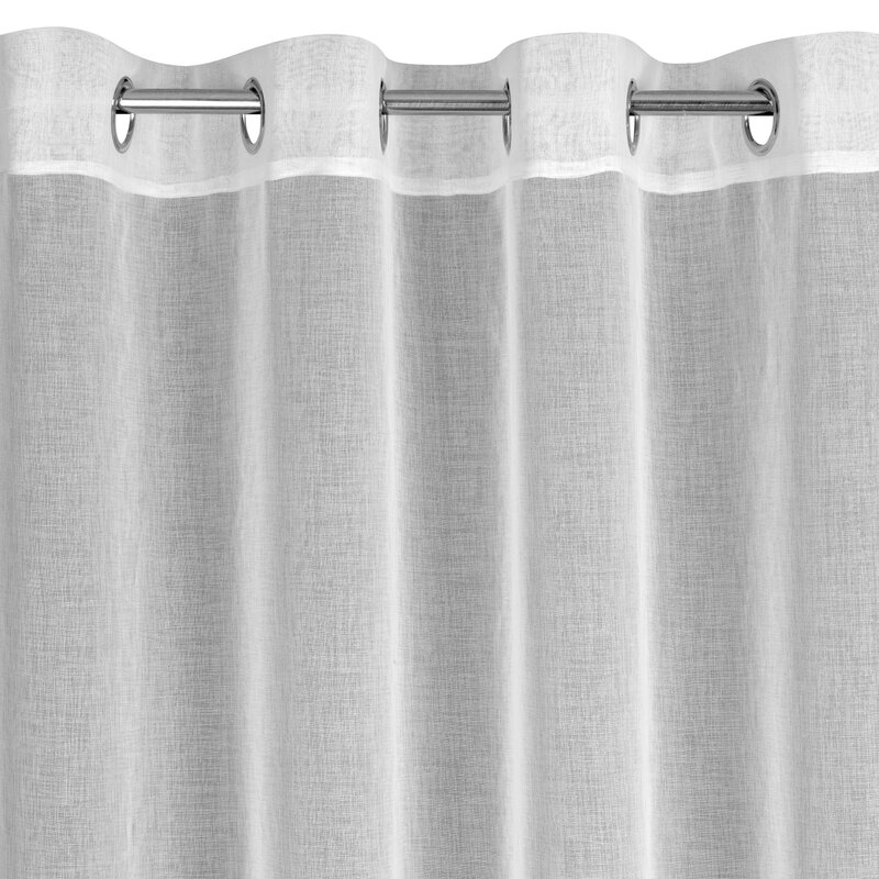 Firana gotowa biała 140 x 250 cm – rozjaśnia wnętrze