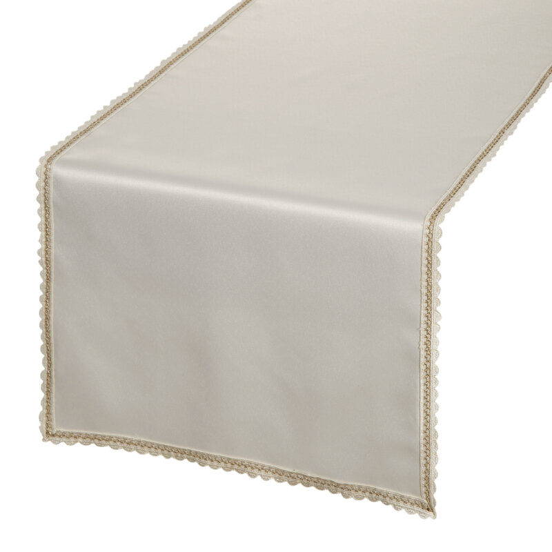 Bieżnik na stół kremowy 40 x 140 cm – doda blasku wnętrzu