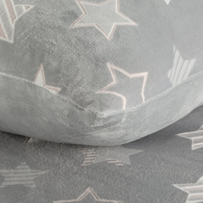 Komplet pościeli flano 4 srebrny 160 X 200 cm – miękki i ciepły