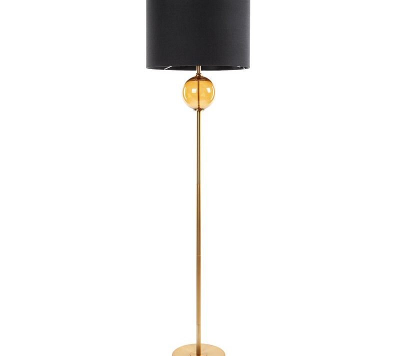 Lampa podłogowa Leona czarna O 46 x 165 cm – tworzy ciepły nastrój