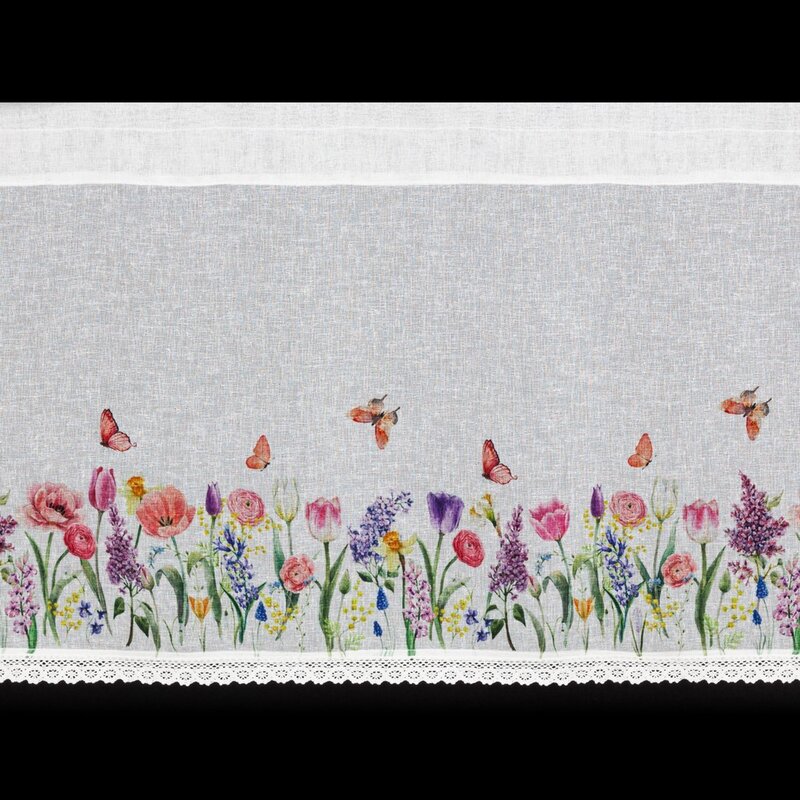 Firana gotowa Bella biała 150 x 30 cm – doda uroku kuchni
