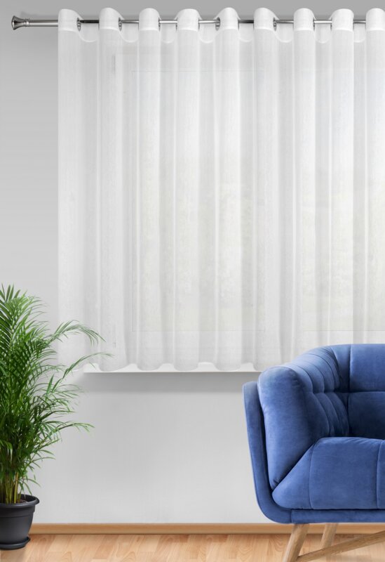 Firana gotowa Rebecca biała 400 x 150 cm – rozprasza światło