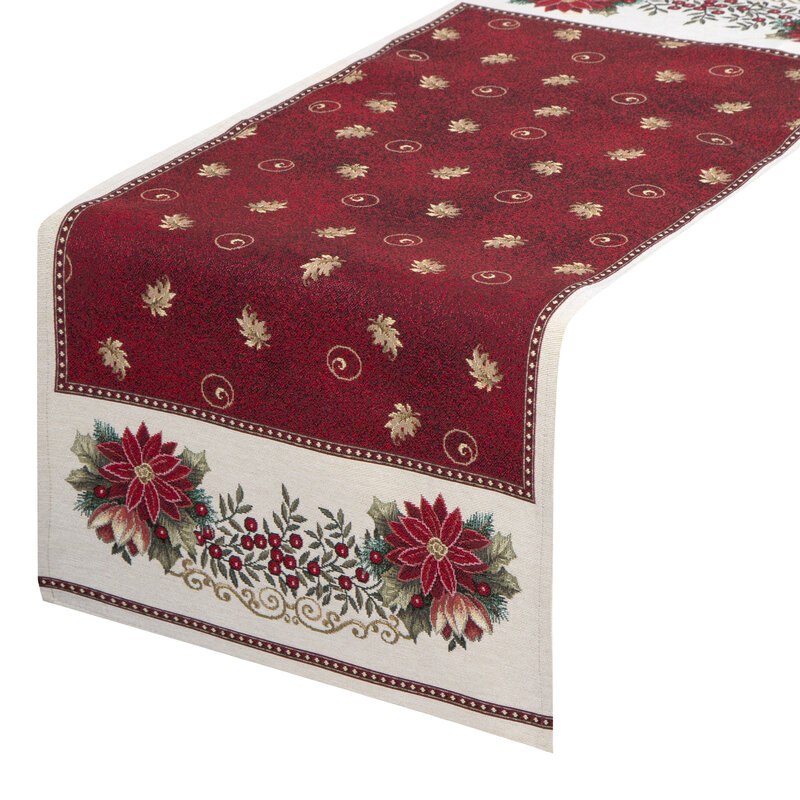 Obrus świąteczny czerwony 40x100 cm – wprowadzi nastrój