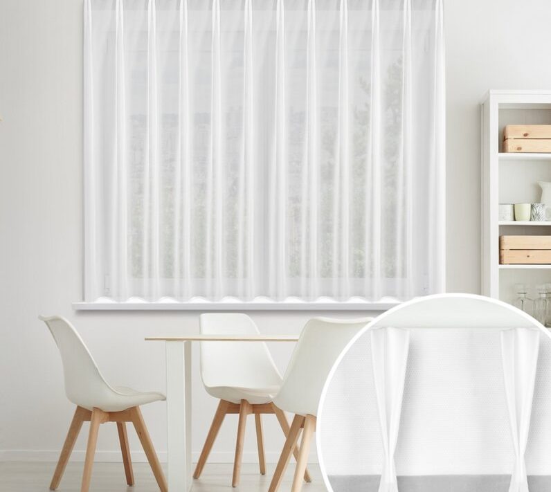 Firana gotowa Lucy biała 230 x 170 cm – miękko się układa