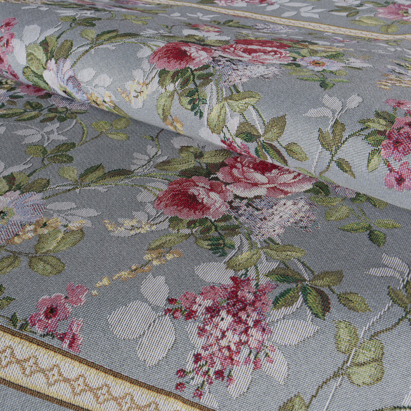 Obrus gobelinowy GOB/CHO/4088 popielaty 45x140 cm – doda uroku wnętrzu