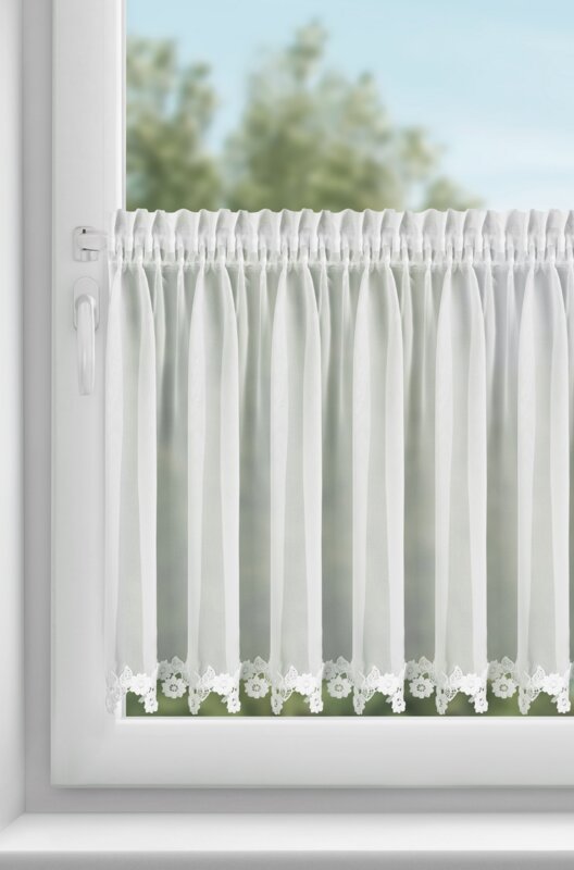 Firana gotowa Lili biała 150 x 60 cm – rozświetla wnętrze