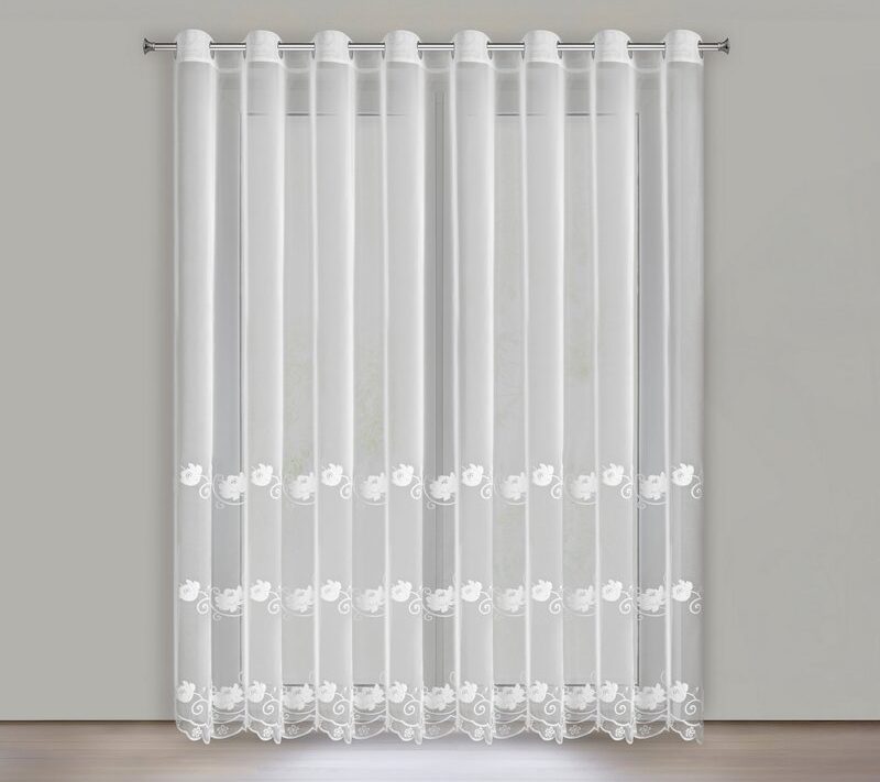 Firana gotowa Leti biała 350 x 250 cm – rozjaśnia wnętrze