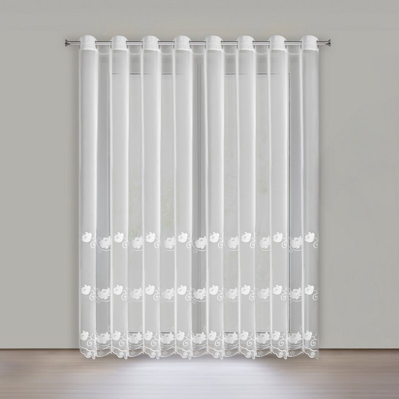 Firana gotowa Leti biała 350 x 250 cm – rozjaśnia wnętrze