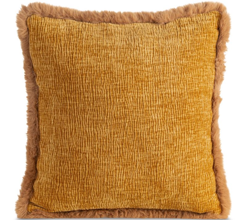 Poszewka szenil Blanca miodowa 45 x 45 cm – doda przytulności