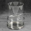 Świecznik ceramiczny transparentny fi 13 x 18 cm – subtelna dekoracja