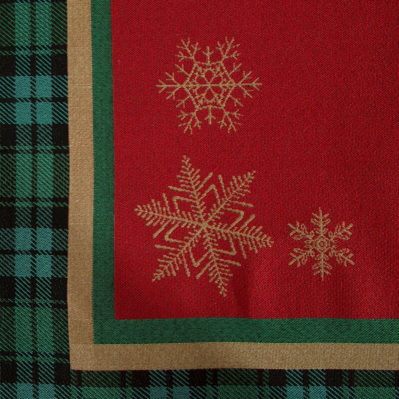 Obrus świąteczny czerwony 90X90 cm – trwały i łatwy w czyszczeniu