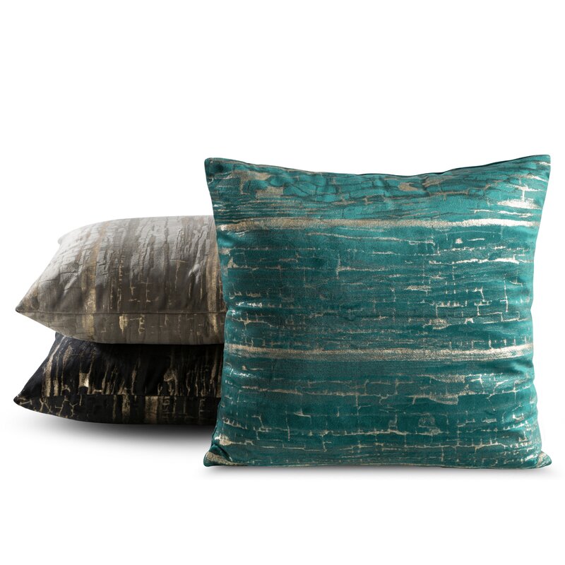 POSZEWKA VELVET 69 45 X 45 CM STALOWY