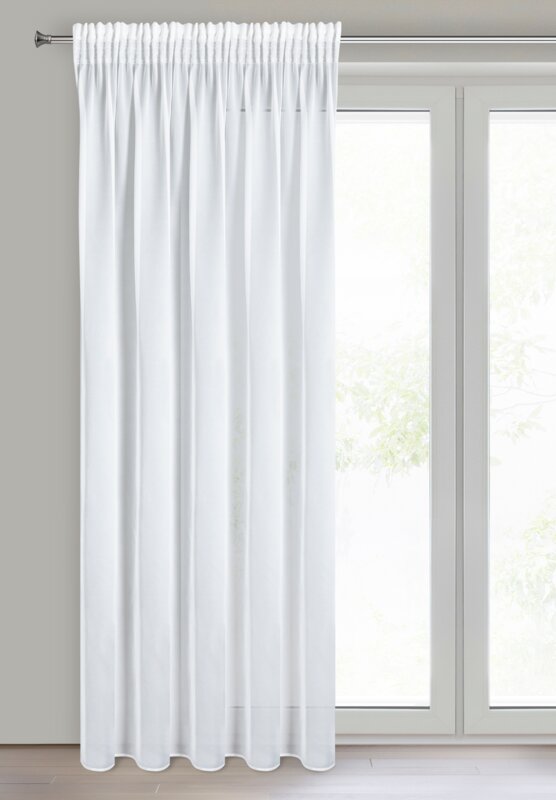 Firana gotowa Tina biała 140 x 270 cm – rozjaśnia wnętrze