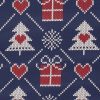 Pościel świąteczna SW/MERRY granatowa 160x200 cm – 100% bawełna