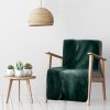 Koc fotelowy ciemnozielony 70 x 160 cm – idealny na relaks