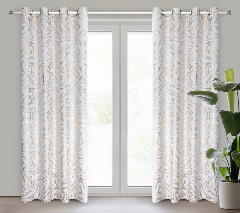 Zasłona gotowa Milena biała 140 x 250 cm – chroni przed słońcem