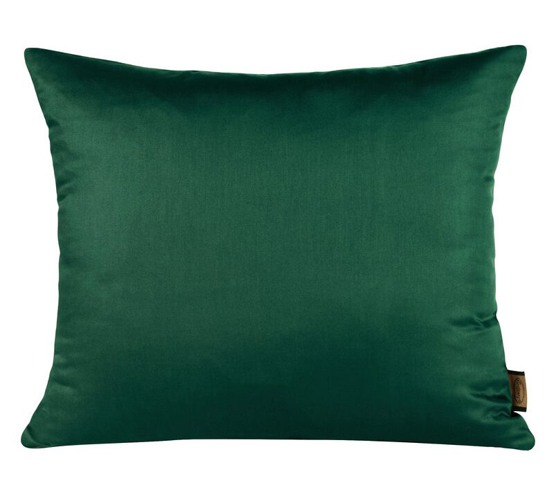Poszewka na poduszkę ciemnozielona 50 x 70 cm – aksamitna w dotyku