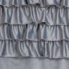 Zasłona gotowa ERIN szara 140 X 250 CM – miękki welwet z falbankami