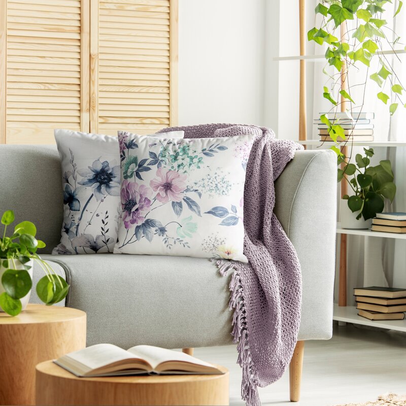 Poszewka Mink biała 45 x 45 cm – subtelny wzór