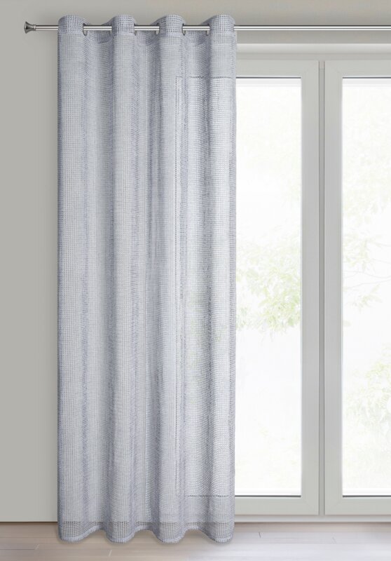 Firana gotowa Neli srebrna 140 x 250 cm – rozprasza światło