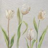 Poszewka gobelinowa z tulipanami jasnopopielata 45x45 cm – doda uroku wnętrzu