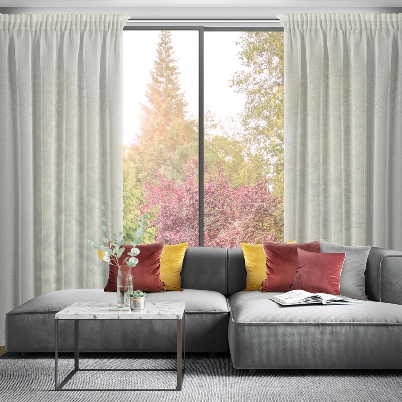 Firana gotowa Kleo biała 140 x 270 cm – rozświetla wnętrze