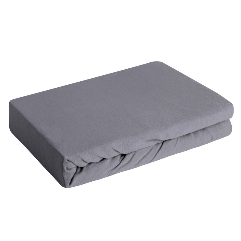 Prześcieradło jersey ciemnostalowe 90x200x25 cm – idealne dopasowanie