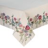 Obrus gobelinowy kwiatowy naturalny 140x180 cm – doda świeżości