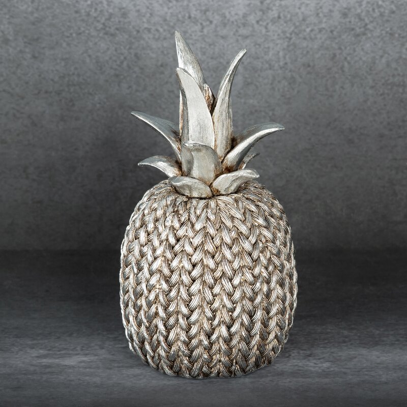 Figurka ceramiczna Moli srebrna 12 x 12 x 21 cm – doda blasku wnętrzu
