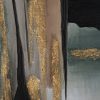 Obraz ręcznie malowany geometryczny beżowo-złoty 80 X 120 cm – wzbogaca każde wnętrze